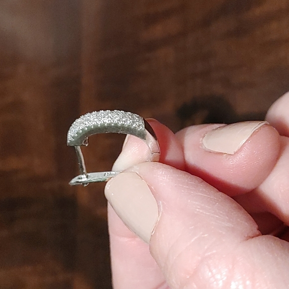 NEW Sterling Silver Hoop Earrings - Picture 2 of 7